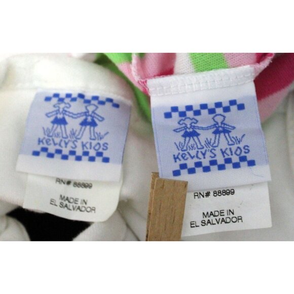 Kellys Kids 2pc Outfit Tank Top Shorts Flowers Stripes Summer Ruffle A-line Long - Picture 9 of 10